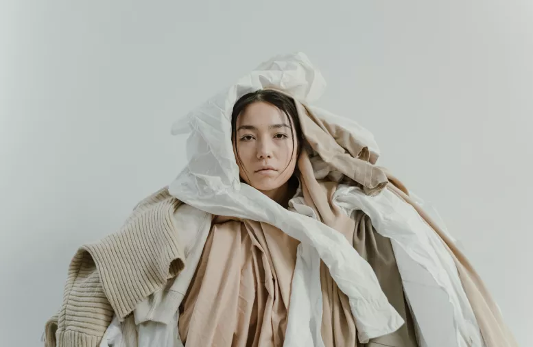 Women under textile waste