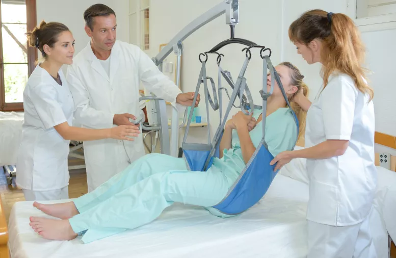 person in an iron nurse